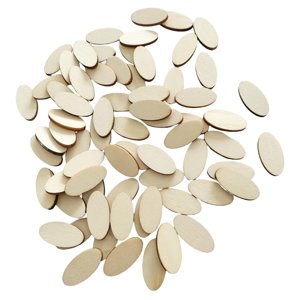 Magideal - 100 Piezas De Formas Ovaladas Rústicas De Para Manualidades, Suministros De Decoración, Artes En Para Adornos De Árboles, Proyectos De