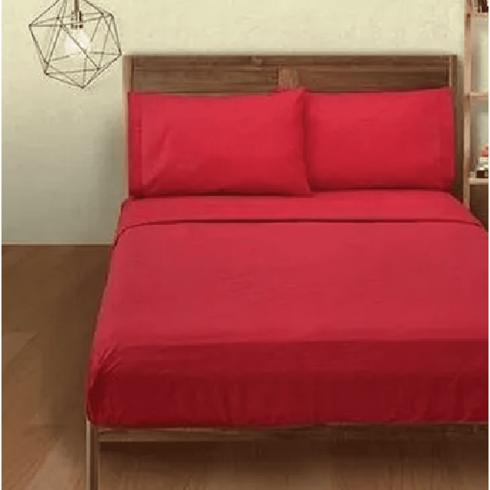 Genérico - Juego Sabana Polar King 4 Piezas Color Rojo