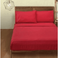 Genérico - Juego Sabana Polar King 4 Piezas Color Rojo