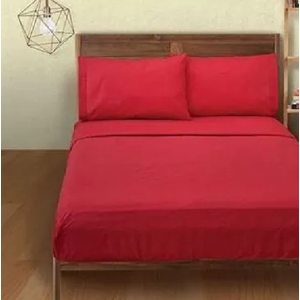 Genérico - Juego Sabana Polar King 4 Piezas Color Rojo