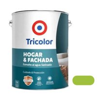 Tricolor - Esmalte Al Agua Satinado Hogar Y Fachada 1Gln Pistacho