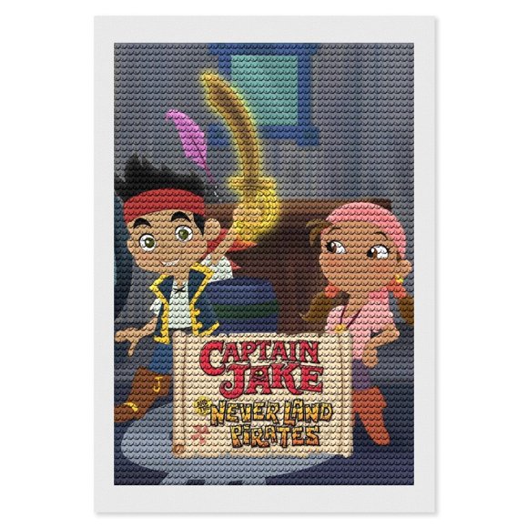 Kit de Pintura de Diamantes 5D Desmarcar Jake y los Piratas 20x30 cm