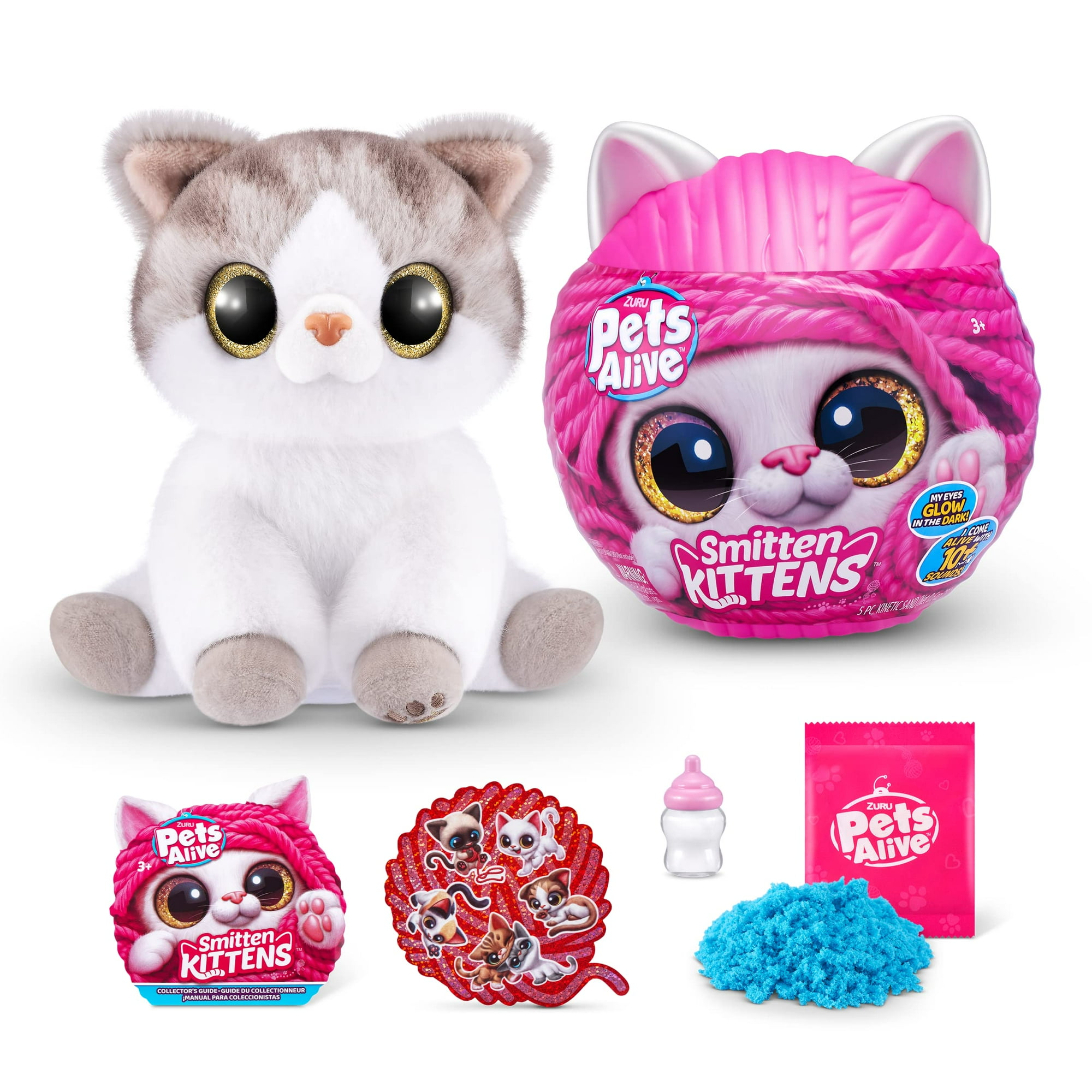 Pets Alive Smitten Kittens Série 2 – Dragon Li De ZURU – Peluche Chat Interactif Avec 10 Sons, Ronronnements, Biberon – Dès 3 Ans – 5 à Collectionner