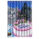 thumbnail image 1 of Cortina de ducha con diseño de gatos y feliz cumpleaños, juego de cortinas de baño con ganchos, tamaño 48 x 72 pulgadas, 1 of 3