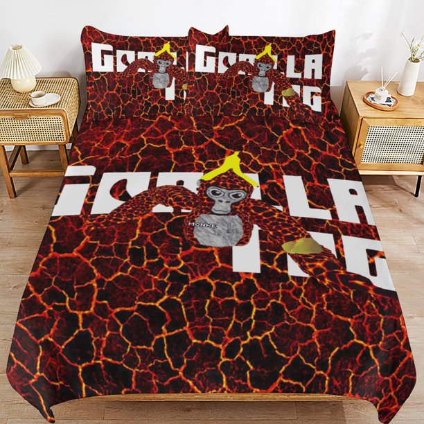Gorilla Tag Bedding Set Duvet Cover Comfortable and Lightweight Cartoon Bedding 3 Piece Bed Set