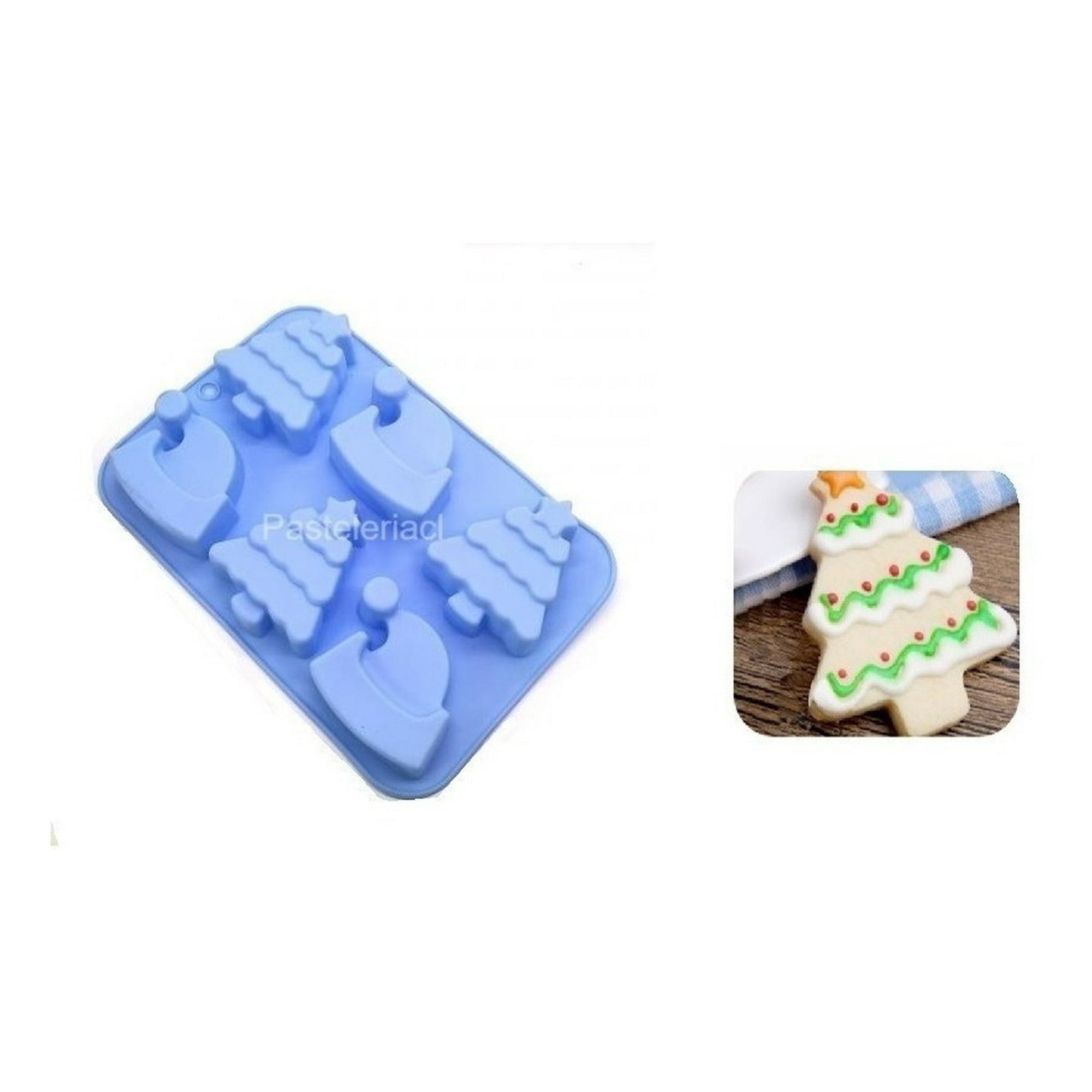 Genérico - Molde Silicona Molde Reposteria Moldes Navideños Arbol Gorro