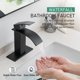 thumbnail image 2 of Grifo de baño VOTON Black Waterfall Fregadero negro mate, 2 of 6