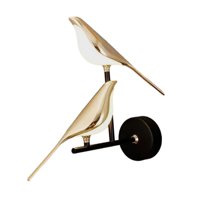 Magideal - Aplique De Pared Para Pájaros Lámparas De Pared Led Arte De La Pared Decoración Ángulo Ajustable Decoración Apliques Iluminación De Pared Lámpara Mont Luz Cálida De Dos Pájaros