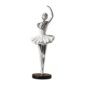 Bothyi - Figura De Resina Para Niña, Escultura De Bailarina De Ballet, Estatuas De Bailarina De Oficina, Figuritas Estilo E Argent