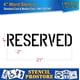thumbnail image 2 of Plantilla Stencil ProStore 10 cm RESERVADO 4 × 21 cm, 2 of 4