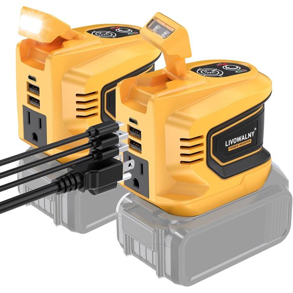 Inversor de Potencia LIVOWALNY 200W 2 Unidades Dewalt 20V