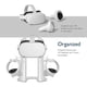 thumbnail image 3 of Soporte de casco VR para Quest 2 - Estación de acoplamiento de pantalla de controlador táctil, para Quest 2/Quest/Rift/Rift S/Samsung Odyssey/Valve Index/HTC Vive -Blanco, 3 of 8
