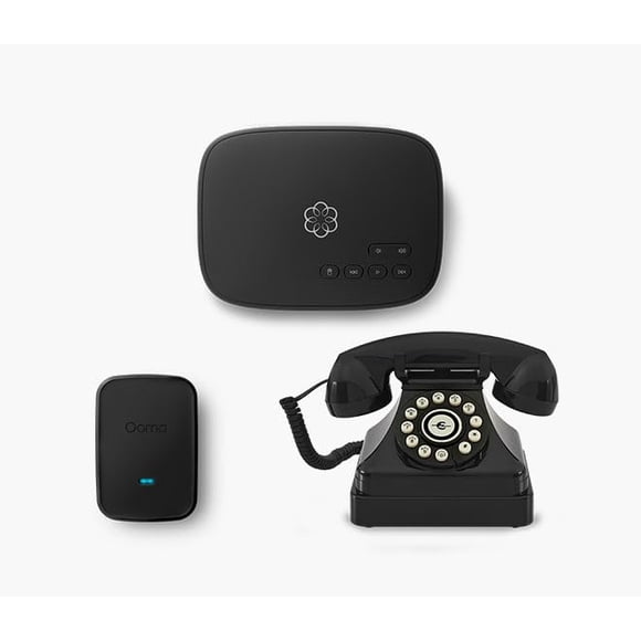 Paquete de teléfono fijo Ooma Telo Air 2 con teléfono retro tipo tetera