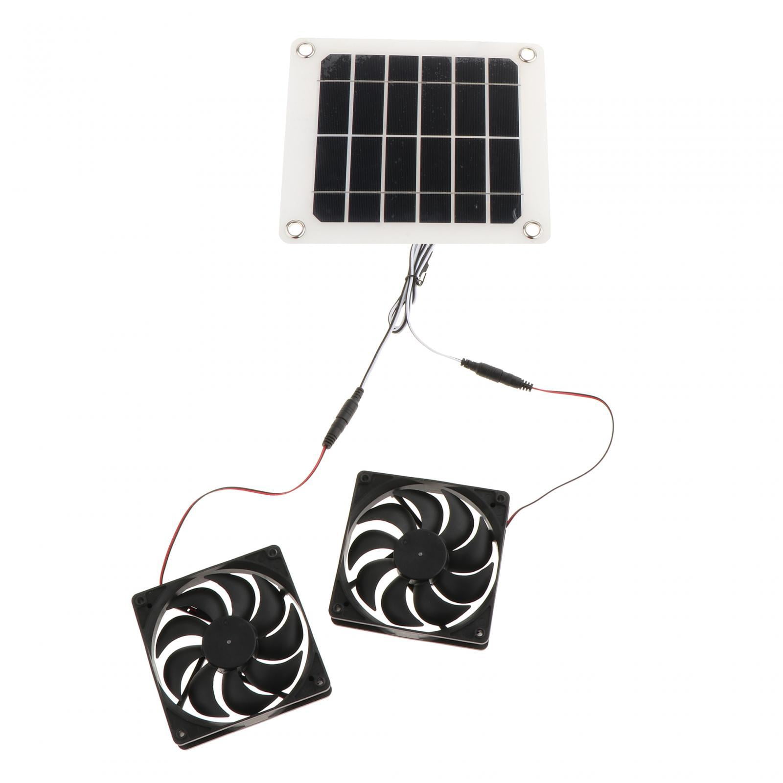 Bothyi - Extractor Solar Con 2 Ventiladores, Kit De Ventilador Solar Para Cobertizo, Invernadero, Gallinero