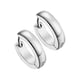 thumbnail image 3 of 316L Acero Inoxidable Hombres Mujeres Pendientes De Aro Huggie Clip De Oreja Piercing Plata, 3 of 3