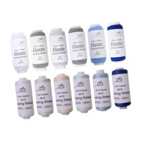 Magideal - 12 Piezas De Hilo De Costura Elástica Colección De Cordones Elásticos Pulsera De Cuerda Elástica Que Fabrica Cordón Para Tejido Diy Craftman Beginners Azul Y Gris