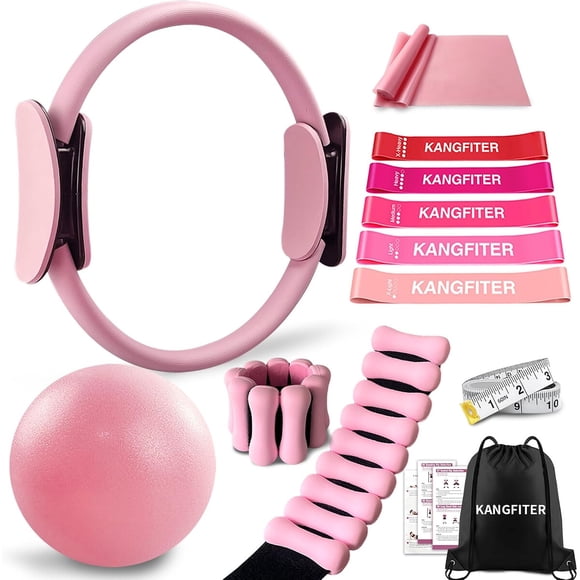 Kit de Pilates KANGFITER con aro de 12 pulgadas y pelota de 9 pulgadas