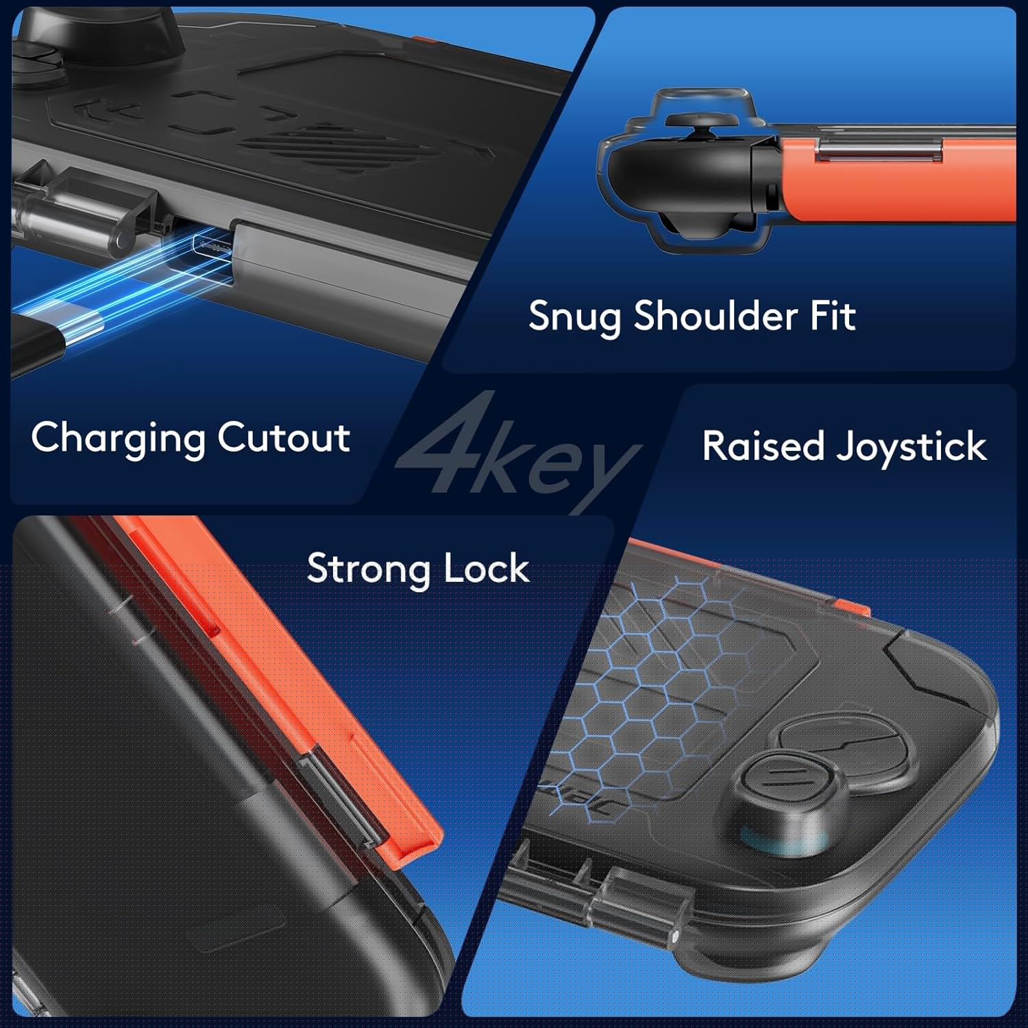 thumbnail image 4 of Funda protectora delgada para Nintendo Switch 2. Funda de viaje portátil resistente a los golpes y al polvo. Protector elevado para el joystick. Puerto de carga. Cierre seguro. Correa para la muñeca, 4 of 9