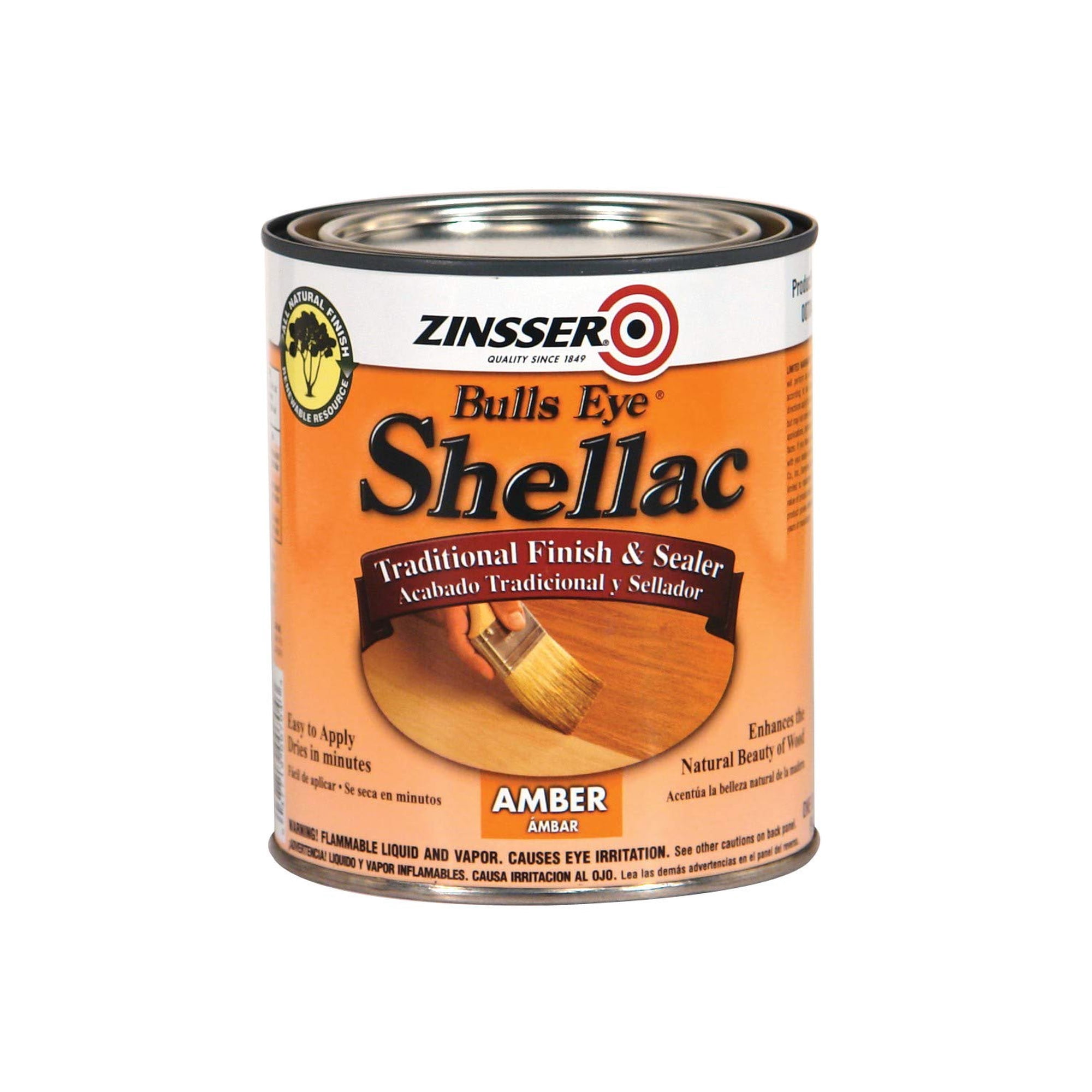 Acabado Y Sellador Zinsser 701 Bulls Eye Shellac, Cuarto De Galón, Ámbar
