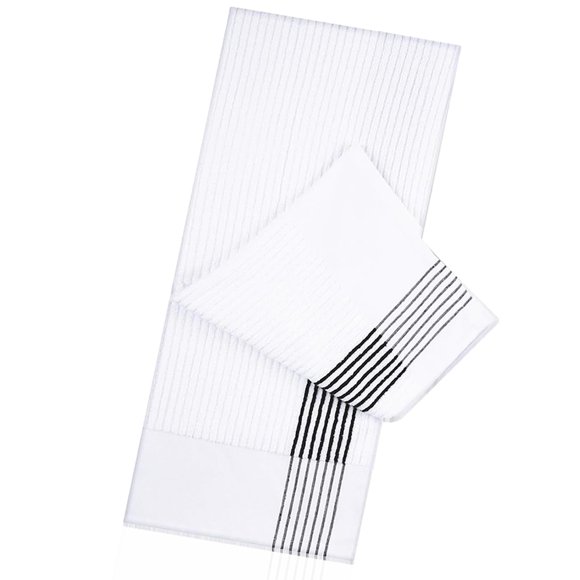 Toalla de Golf JUEQIQI 56x106 cm Algodón con Rayas Blancas