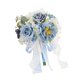 thumbnail image 5 of Ramo De Novia Con Flores Artificiales Decorativas Para Novias En Azul Y Blanco, 5 of 5