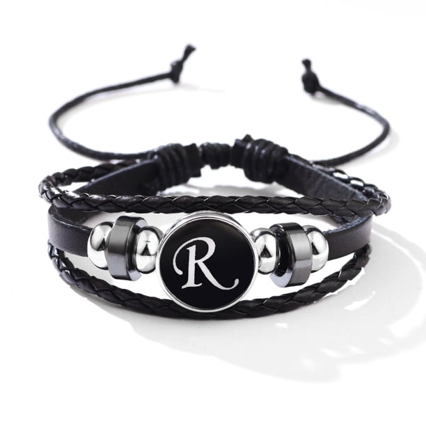 Stackable PU Leather Chain Bracelet - 26 English Letter Pattern - Perfect Birthday Gift for Personality Lovers!