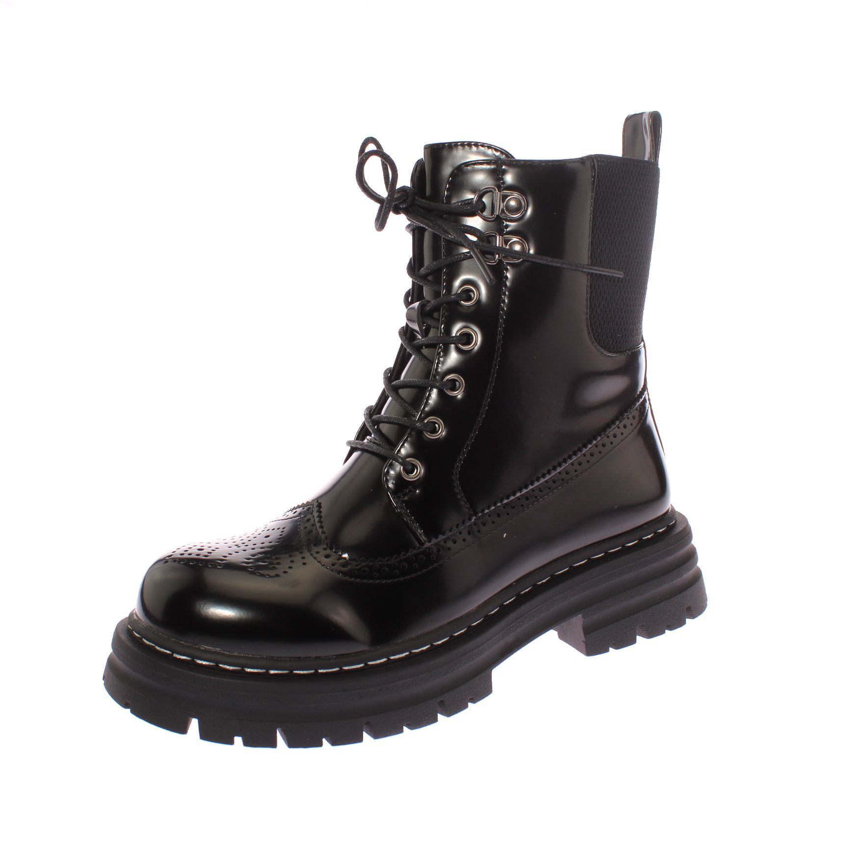 Botín Charol Negro Vía Franca