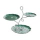 thumbnail image 4 of Soporte Para Cupcakes De 3 Niveles, Plato De Frutas Secas Para Banquetes, Fiestas, Comedores, Verde Y Plateado, 4 of 5