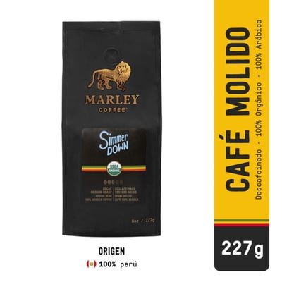 Café Descafeinado Simmer Down Bolsa 227 G Marley Coffee