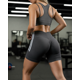 thumbnail image 3 of Calza Corta Mujer Fitness Tiro Alto Pretina V Modelador Gym, 3 of 3