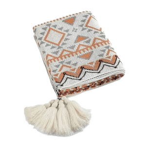 Genérico - Manta Decorativa Tejida Para Sillón, Piecera O Cama Bohemia Multicolor