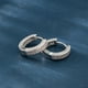 thumbnail image 2 of 14K Gold Plated Zircon Hoop Earrings: A Stylish Accessory for the Elegant Woman, 2 of 4