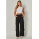 thumbnail image 1 of Pantalones Cargo de Lino de Pierna Ancha, 1 of 5
