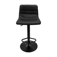 Global Latin Group - Silla Piso Bar Ajustable Negra Ergonómica Giratoria Cocina Isla 150Kg