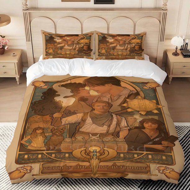 3pcs Adventure Movie Mummy Scarab Wall Art Pattern Print Three-Piece Set
