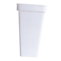 Bothyi - Jarrón Cuadrado De Plástico Con Forma De Cubo Para Flores, Moderno, Ligero Y Versátil, Color Blanco, Talla L