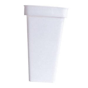 Bothyi - Jarrón Cuadrado De Plástico Con Forma De Cubo Para Flores, Moderno, Ligero Y Versátil, Color Blanco, Talla L