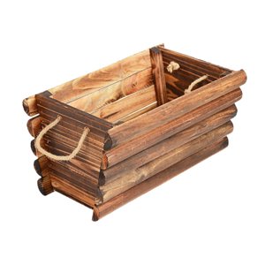 Ioensy - Maceta De Madera Para Flores, Multifuncional, Accesorio Decorativo, Rectangular, Tamaño M