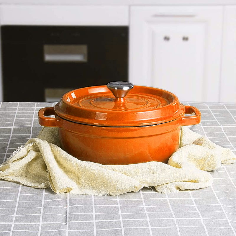 Briva - Mini Cacerola De Hierro 13x10x4.6 Cm Naranja