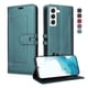 thumbnail image 1 of Premium Wallet Case for Samsung Galaxy S21 FE with Card Slots & Kickstand, Flip Cover Green, 1 of 6