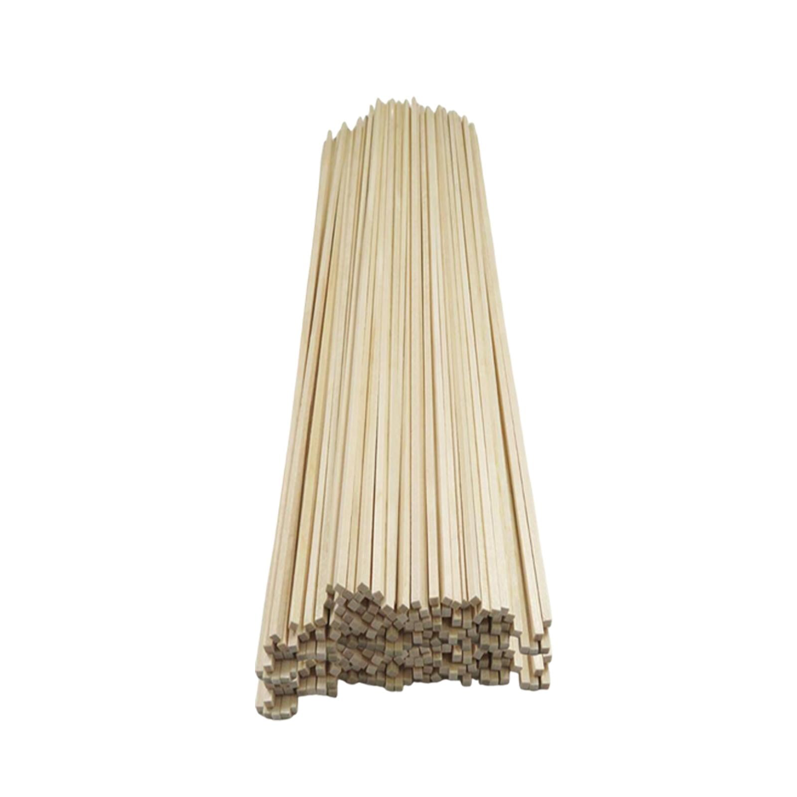 Magideal - Palos Cuadrados Sin Terminar, Tiras De Pasador, Artesanías En Madera, Varilla Cuadrada De Madera Multiusos Para Modelo De Avión, Puntos De Referencia 200mmx4mmx4mm