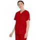 thumbnail image 3 of Scrub Top Dickies unisex con cuello en V, color rojo, 3 of 7