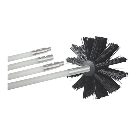 Kit de limpieza de conductos Deflect-O DVBRUSH12K/6 aluminio negro/blanco