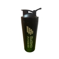 Basko Fitness - Shaker Acero Inoxidable Negro