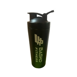 Basko Fitness - Shaker Acero Inoxidable Negro