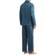 thumbnail image 3 of INSPIRE CHIC Conjunto de Pijamas Casuales para Hombre de 2 Piezas de Satén con Rayas y Botones de Manga Larga Talla L Azul Oscuro, 3 of 6