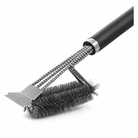 Genérico - Limpiador De Parrilla Con Raspador 3 En 1 Acero Inoxidable