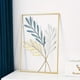 thumbnail image 1 of 3pcs Mounted Metal Wall Decor, Thick Minimalist Metal Wall Art, Modern Metal Leaf Wall Hanging, Suitable For Sofa Backdrop Bedroom And Living Room, Golden Classic Style, No Frame, 17.3x 11.8 Inches, 1 of 5