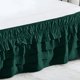 thumbnail image 3 of suxuMhao Faldón de Cama de 4 Capas, Faldón de Cama con Volantes Elástico Faldón de Cama Envolvente, Tamaño Full 47 X 78+18 Pulgadas, Faldón de Cama Verde Oscuro Full, Volante Antipolvo de Cama de, 3 of 3