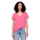 thumbnail image 1 of Camiseta GAP Favorite para mujer con cuello en V, rosa neón, talla XL, 1 of 4